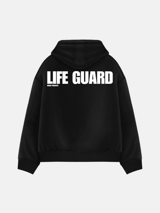 Oversize Life Guard Hoodie - Black