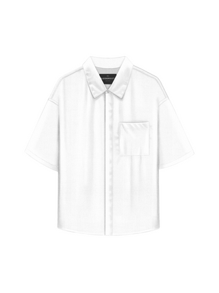 Oversize Soft Basic Shirt - White