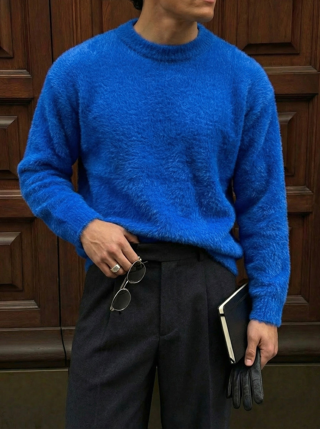 Oversize Hairy Rope Sweater - Light Saks