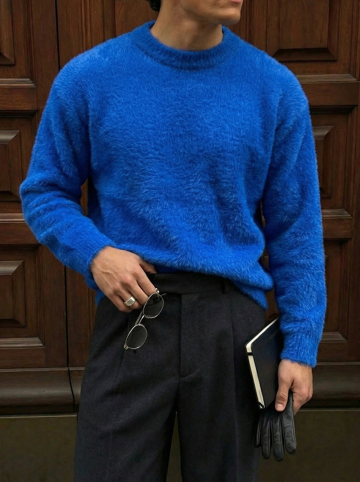 Oversize Hairy Rope Sweater - Light Saks