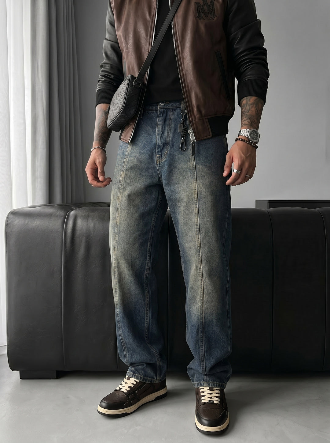 Front Line Baggy Jeans - Dark Blue