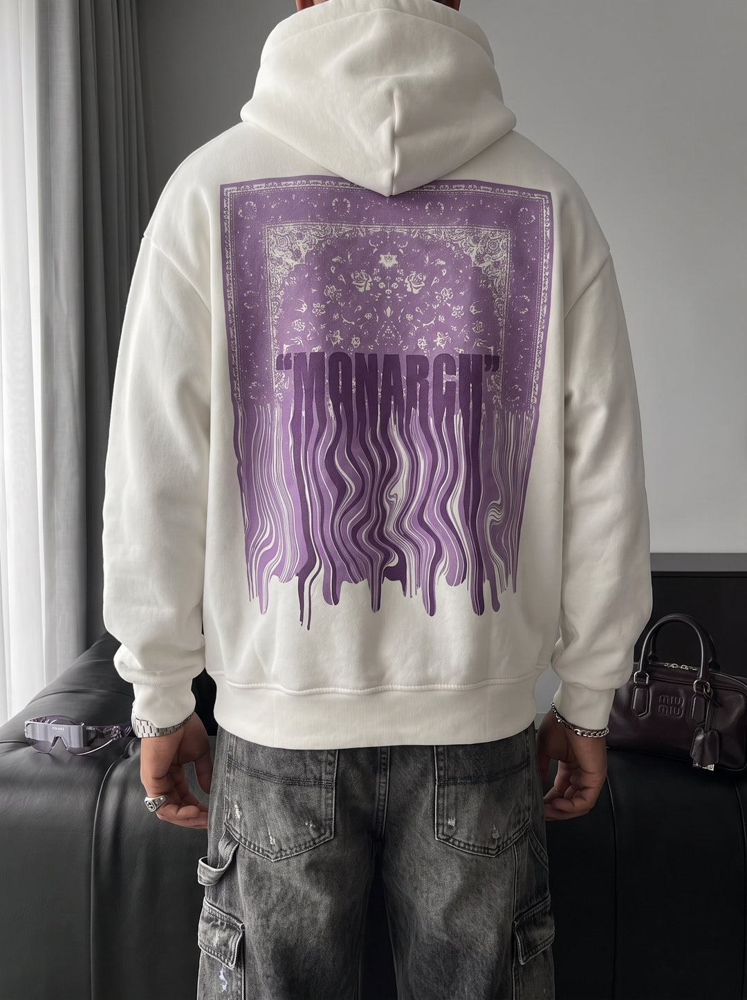 Oversize Monarch Hoodie - Ecru