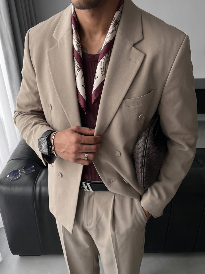 Oversize Tailored Suit - Beige