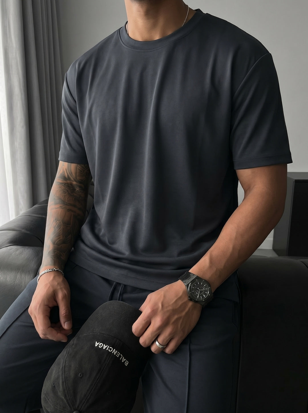 Loose Fit Basic T-shirt - Stormy Weather