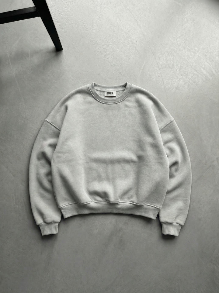 Oversize Basic Sweater - Grey