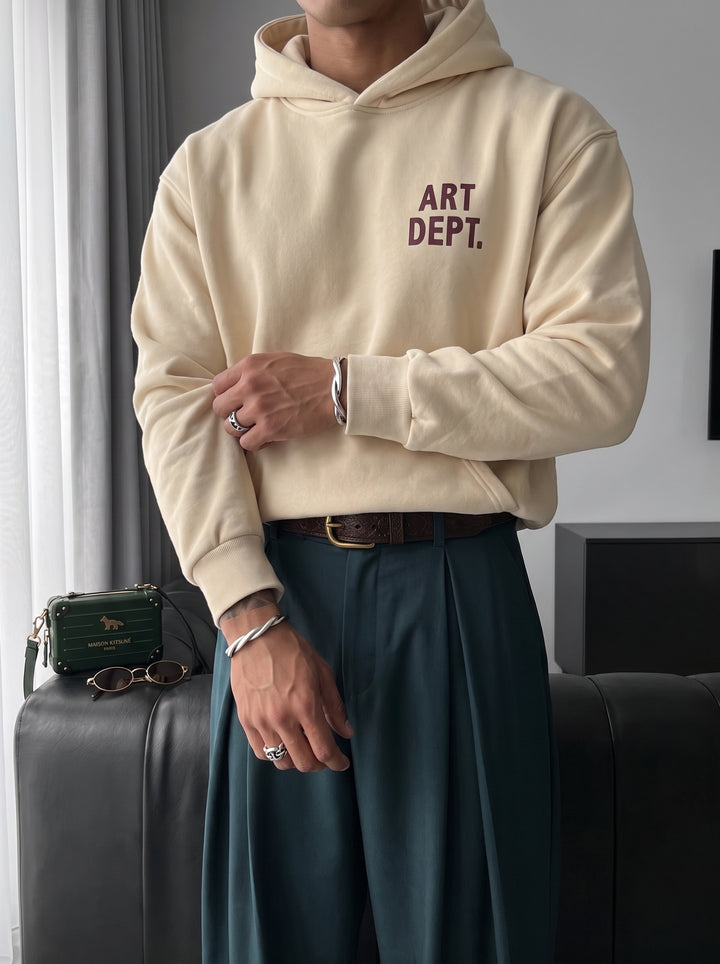 Oversize Art Dept. Hoodie - Beige