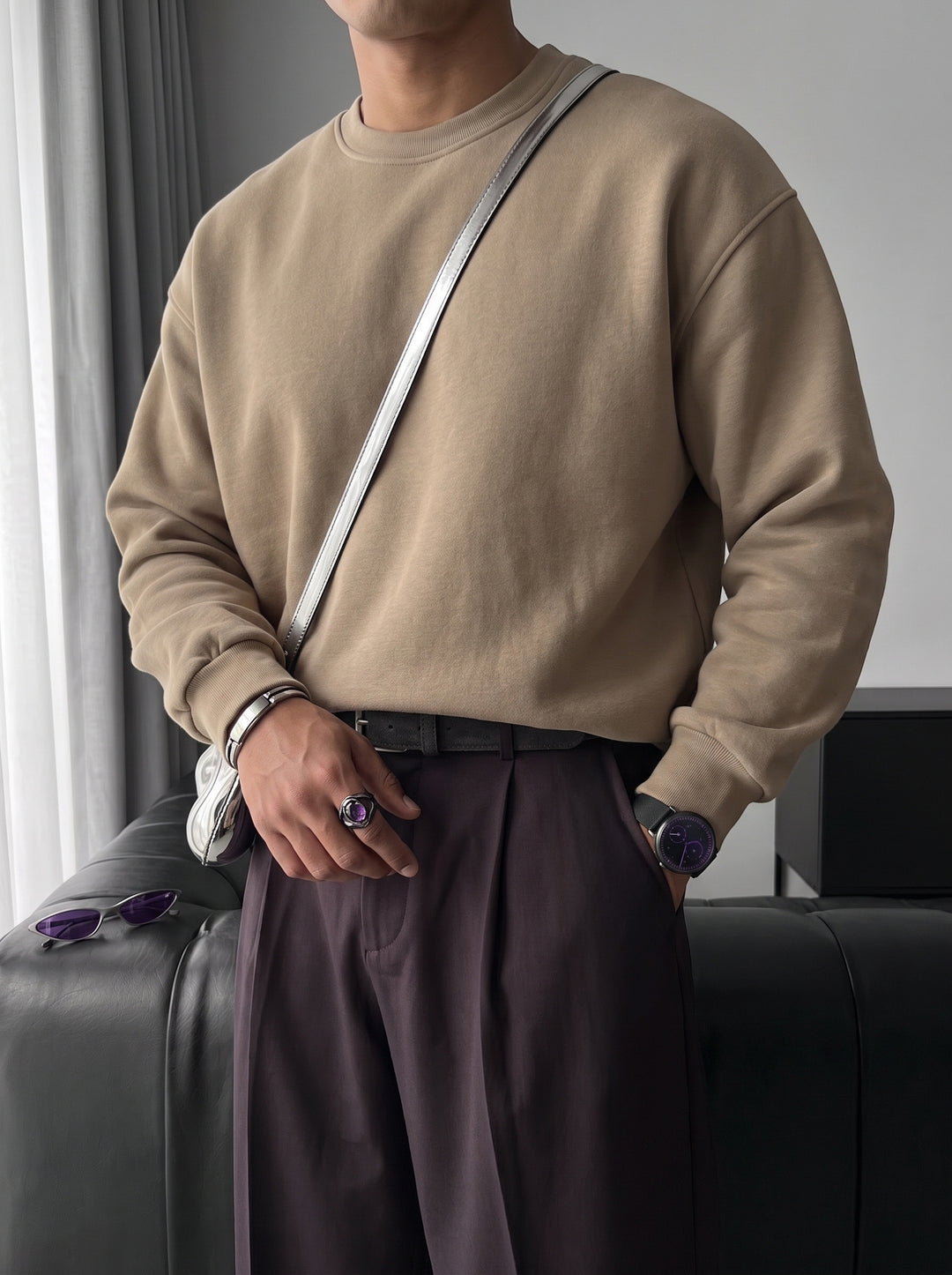 Oversize Basic Sweater - Simply Taupe