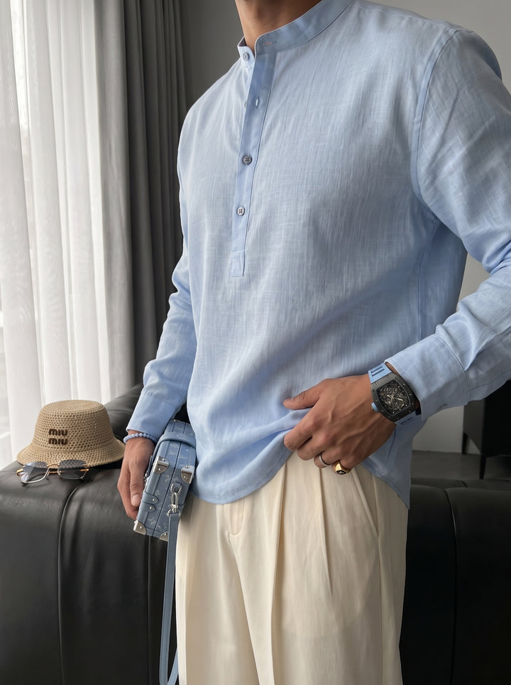 Regular Fit Cotton Shirt - Blue