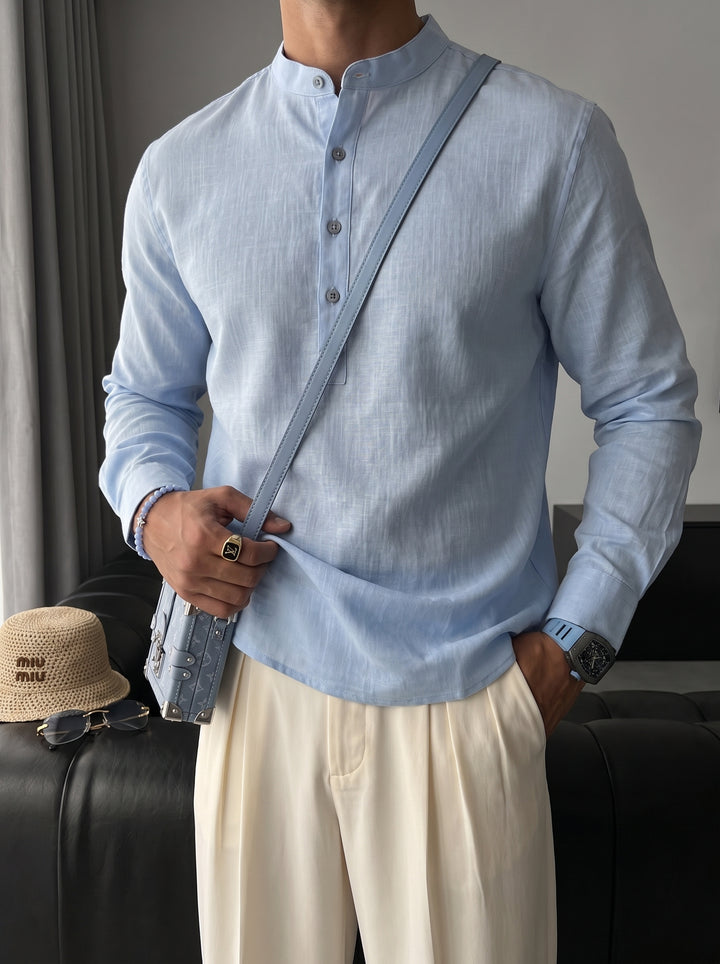 Regular Fit Cotton Shirt - Blue