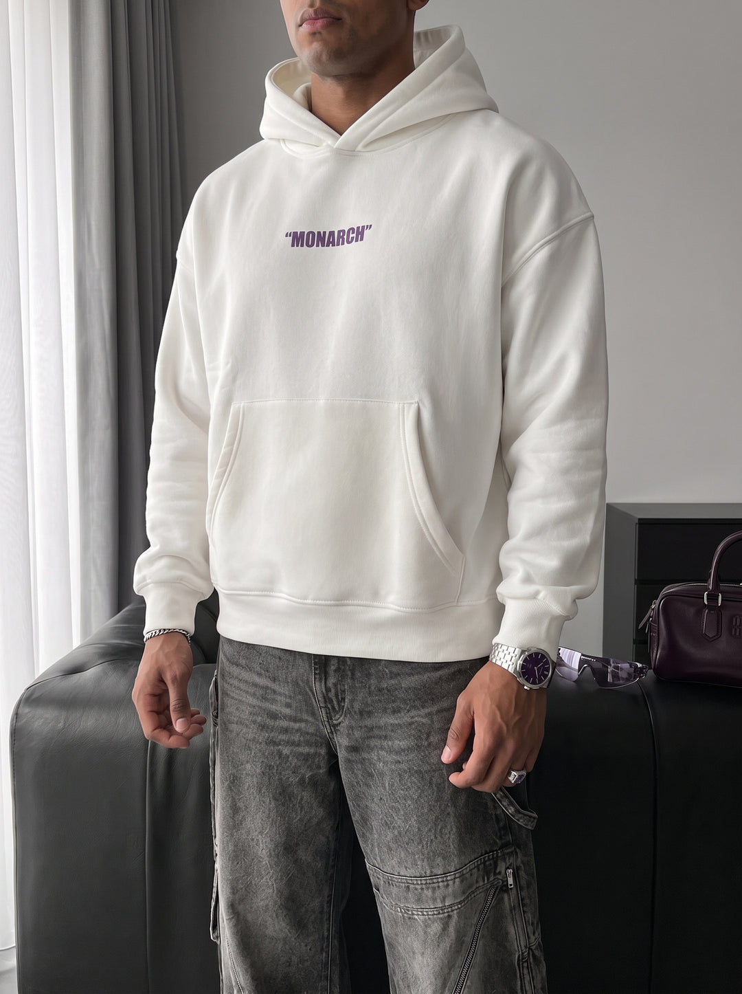 Oversize Monarch Hoodie - Ecru