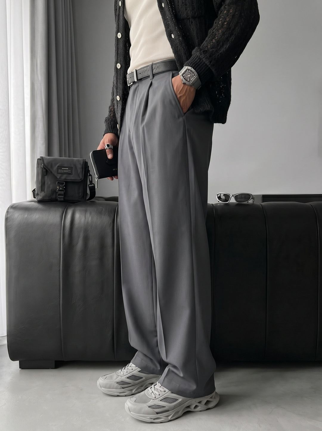 Loose Fit Comfort Trousers - Stormy Weather