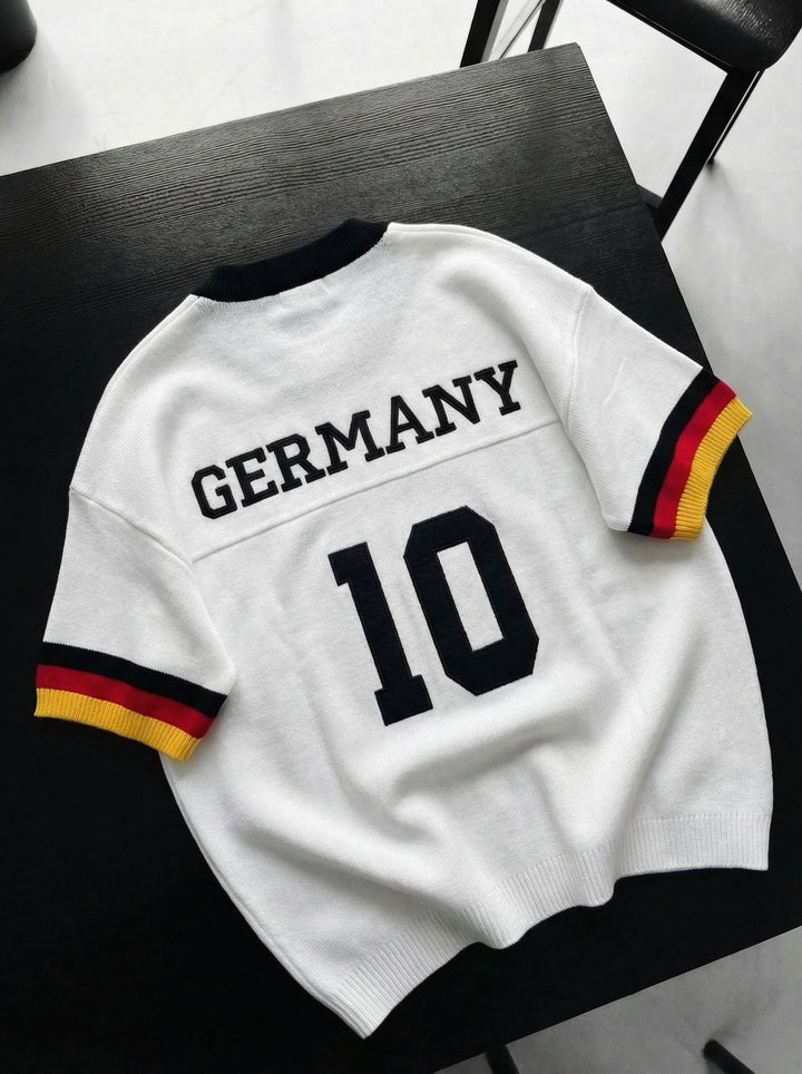 Oversize Germany Knit T-shirt - White