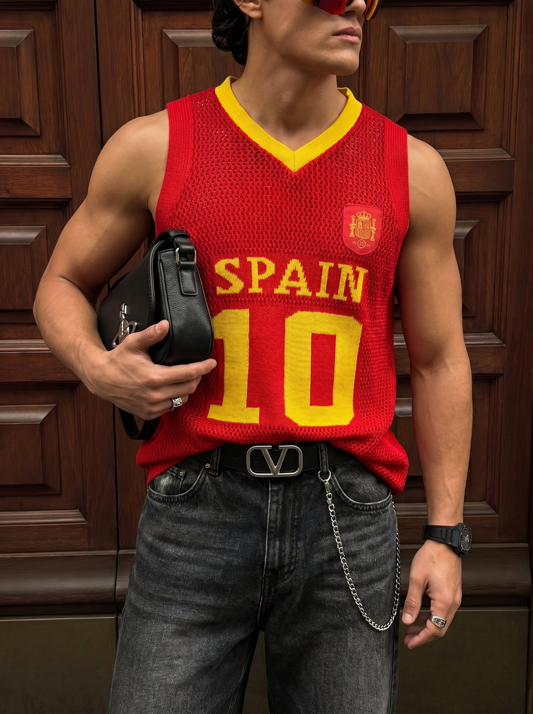 Oversize Spain Knit Tanktop - Red