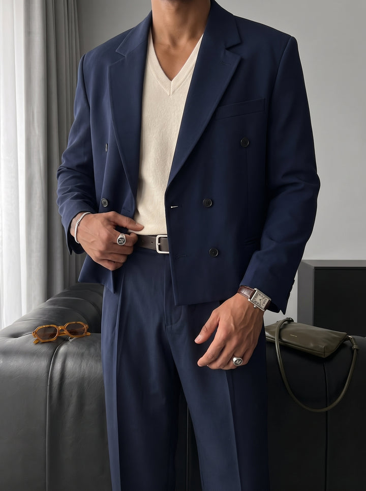 Oversize Tailored Suit - Navy Blue