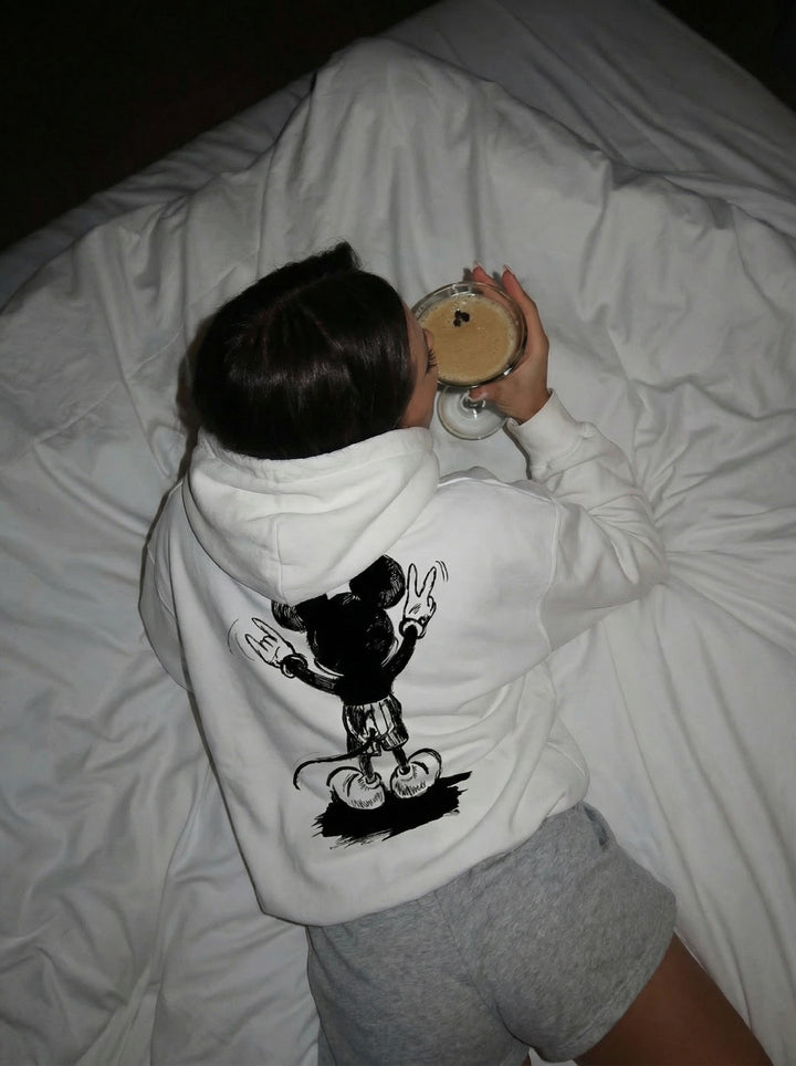 Oversize Mouse Hoodie - White