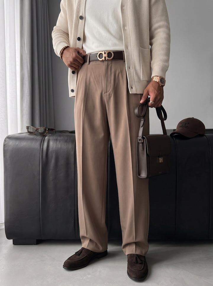 Baggy Chino Trousers - Camel