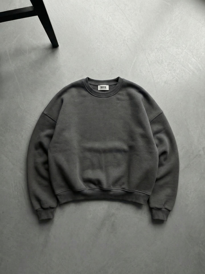 Oversize Basic Sweater - Anthracite