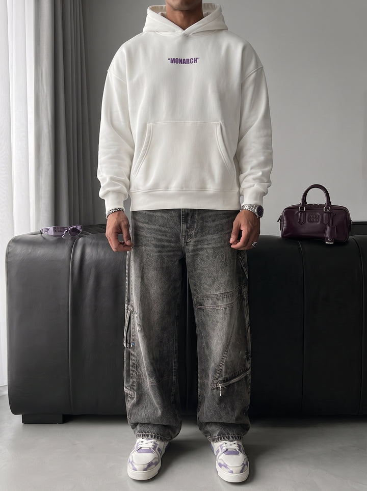 Oversize Monarch Hoodie - Ecru