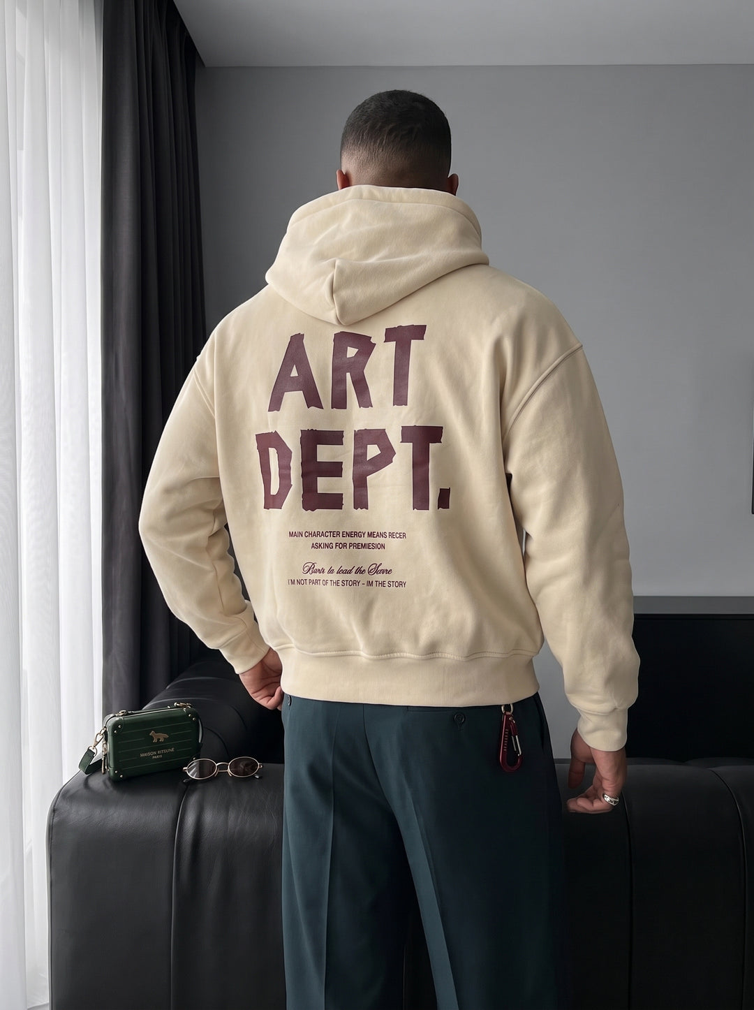 Oversize Art Dept. Hoodie - Beige
