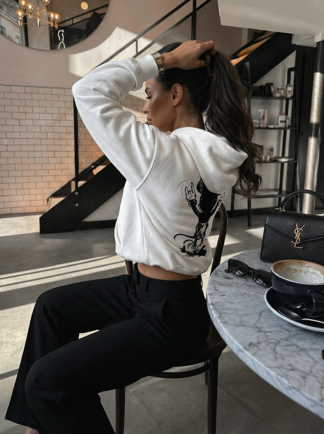 Oversize Mouse Hoodie - White