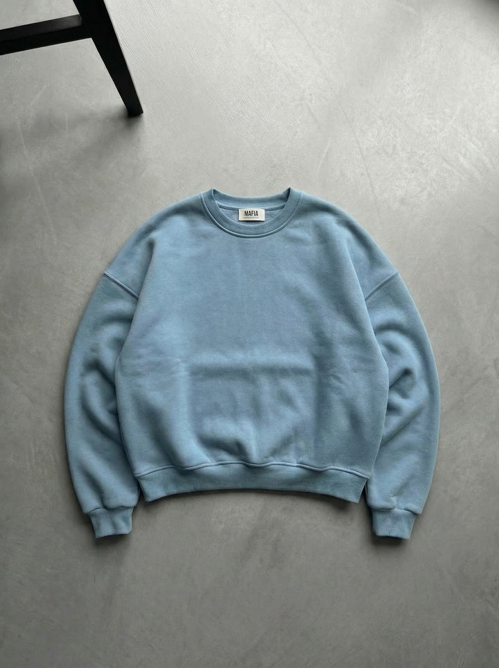 Oversize Basic Sweater - Faded Denim