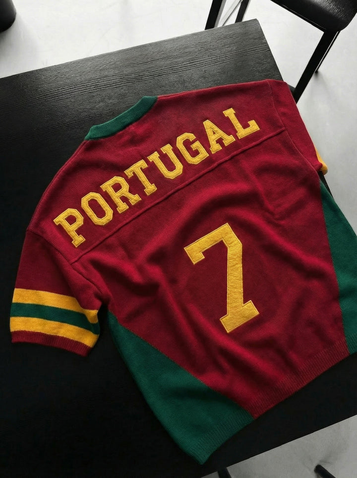 Oversize Portugal Knit T-shirt - Red