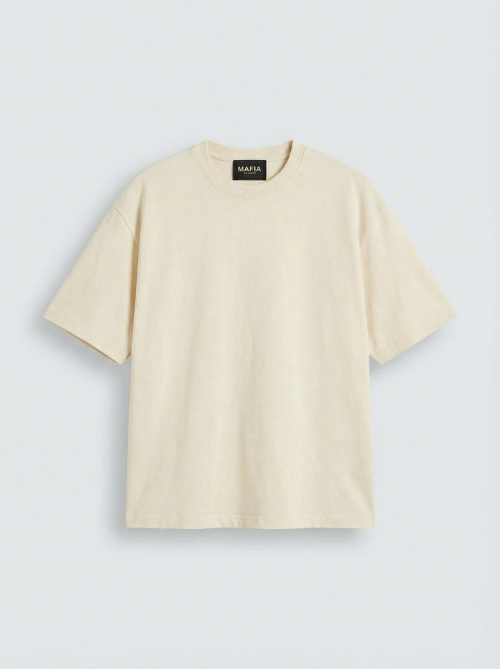 Oversize Basic T-Shirt - Antique White