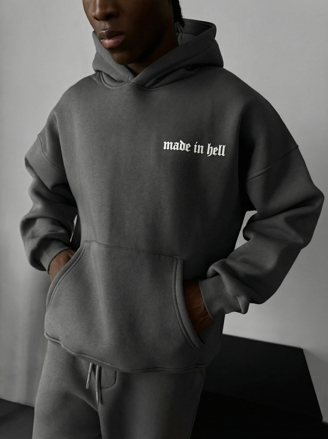 Oversize Made in Hell Hoodie - Anthracite