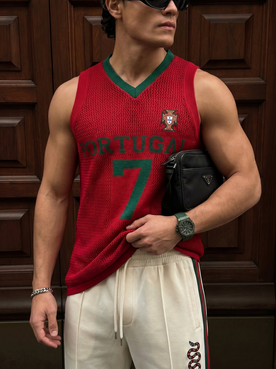 Oversize Portugal Knit Tanktop - Red