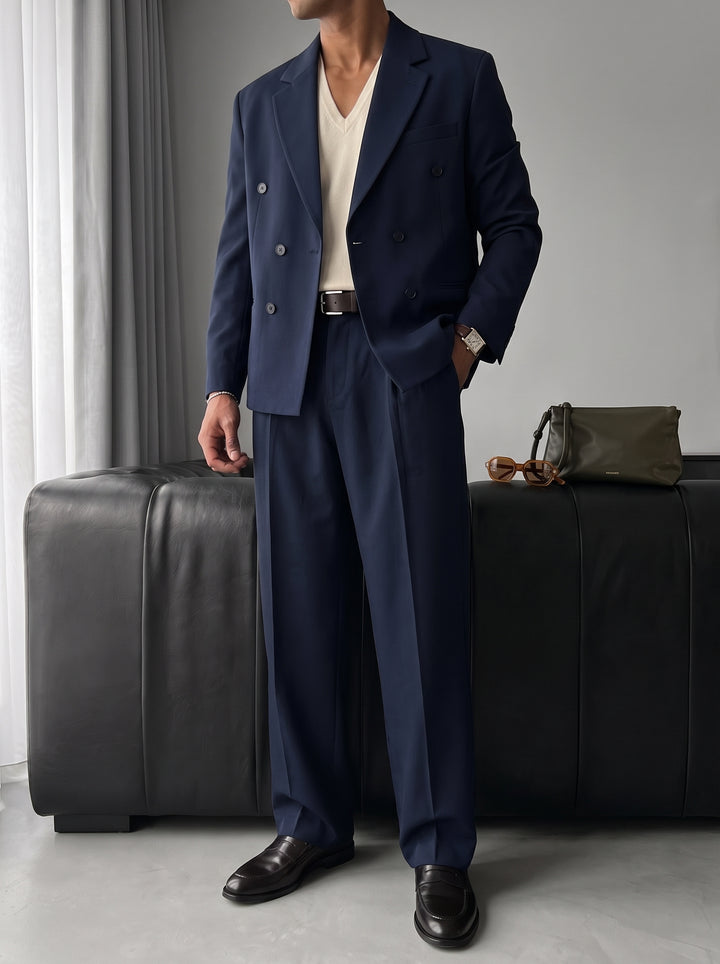 Oversize Tailored Suit - Navy Blue