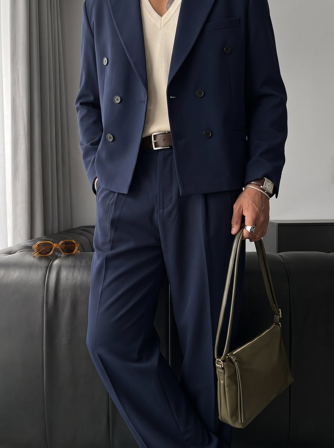 Oversize Tailored Suit - Navy Blue