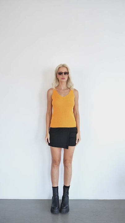 Knit Crop Top - Yellow