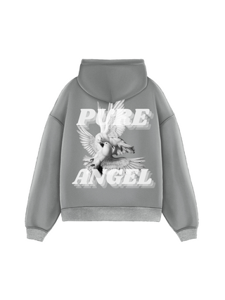 Oversize Pure Angel Hoodie - Grey