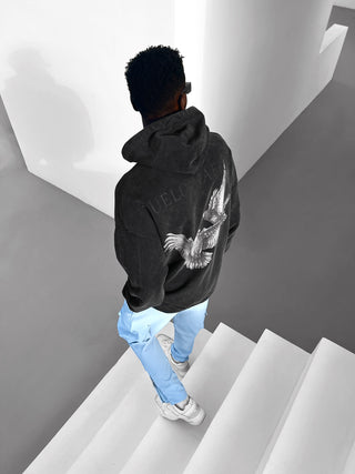 Oversize Vuelo Mafioso Vintage Hoodie in Schwarz